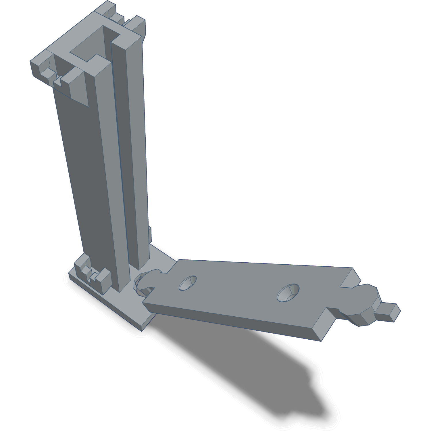 Paddle piece slotted into a post